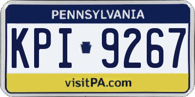 PA license plate KPI9267