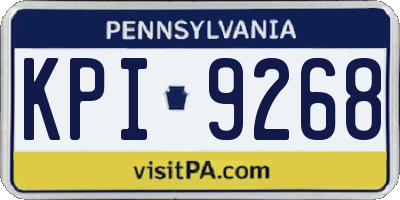 PA license plate KPI9268