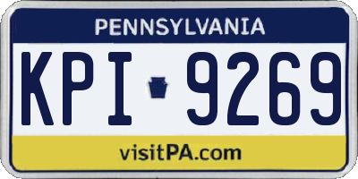 PA license plate KPI9269