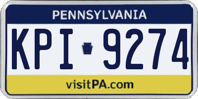 PA license plate KPI9274