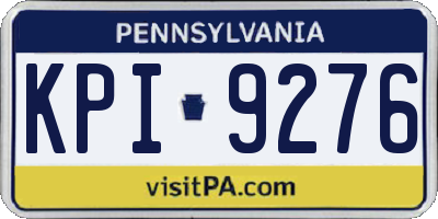 PA license plate KPI9276