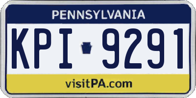 PA license plate KPI9291