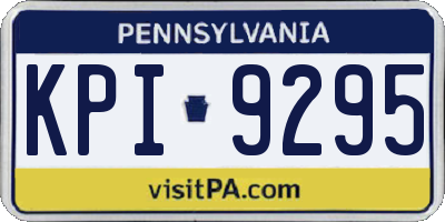 PA license plate KPI9295