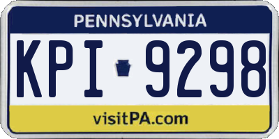 PA license plate KPI9298