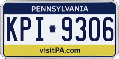 PA license plate KPI9306