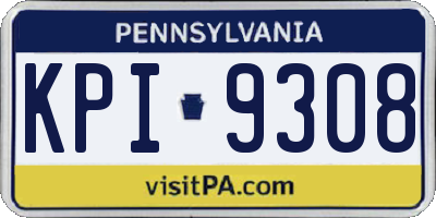 PA license plate KPI9308