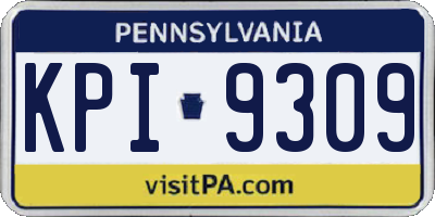 PA license plate KPI9309