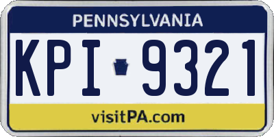 PA license plate KPI9321