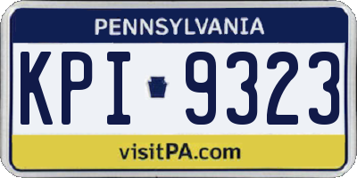 PA license plate KPI9323
