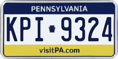 PA license plate KPI9324