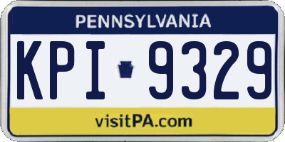 PA license plate KPI9329