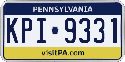 PA license plate KPI9331