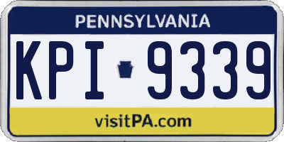 PA license plate KPI9339