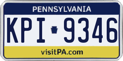 PA license plate KPI9346