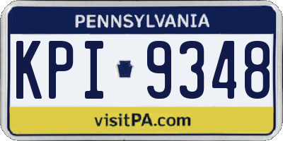 PA license plate KPI9348