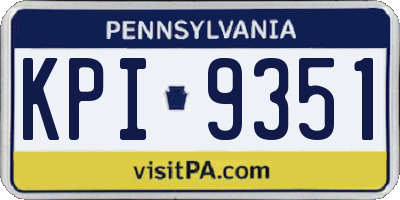 PA license plate KPI9351