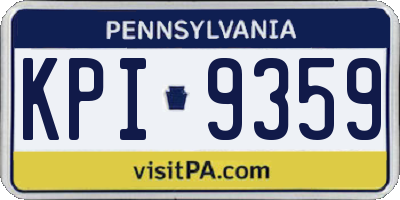 PA license plate KPI9359