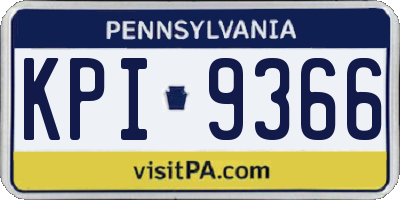 PA license plate KPI9366