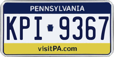 PA license plate KPI9367