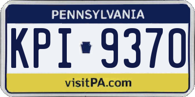 PA license plate KPI9370
