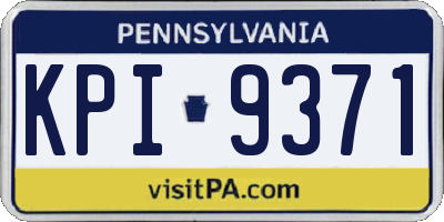 PA license plate KPI9371