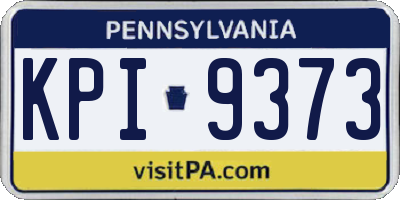 PA license plate KPI9373
