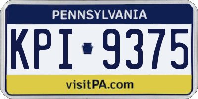 PA license plate KPI9375