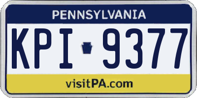 PA license plate KPI9377
