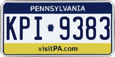 PA license plate KPI9383