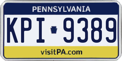 PA license plate KPI9389