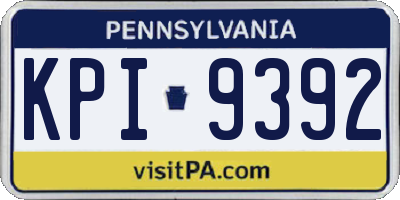 PA license plate KPI9392