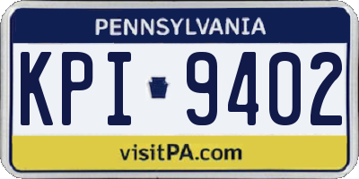 PA license plate KPI9402