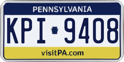 PA license plate KPI9408