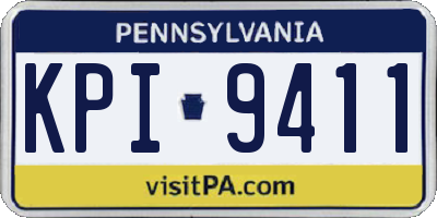 PA license plate KPI9411