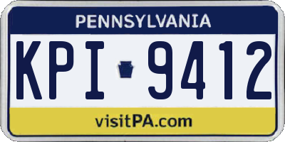 PA license plate KPI9412