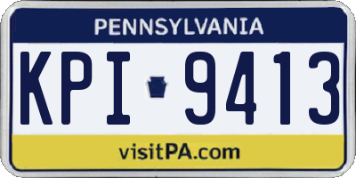 PA license plate KPI9413