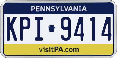 PA license plate KPI9414