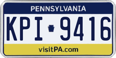 PA license plate KPI9416
