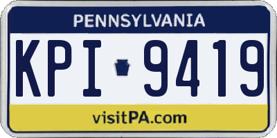 PA license plate KPI9419