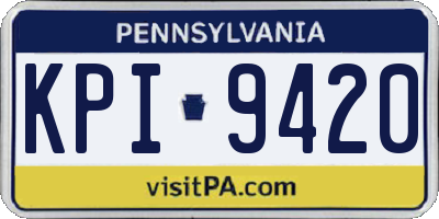 PA license plate KPI9420