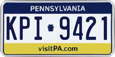 PA license plate KPI9421