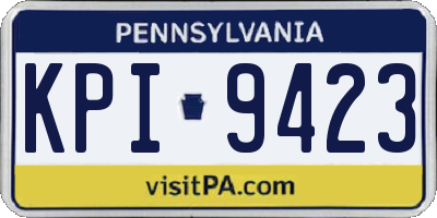 PA license plate KPI9423