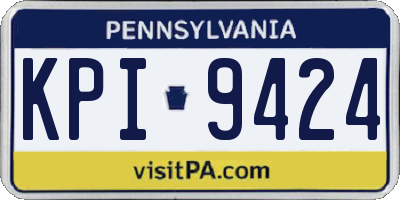 PA license plate KPI9424
