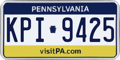 PA license plate KPI9425
