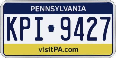 PA license plate KPI9427