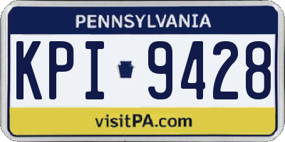 PA license plate KPI9428