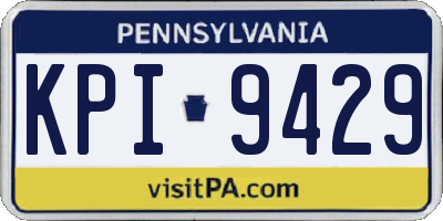 PA license plate KPI9429