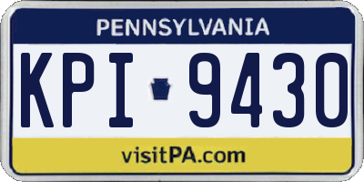 PA license plate KPI9430