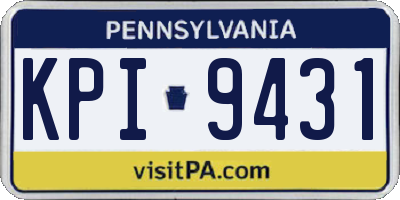 PA license plate KPI9431