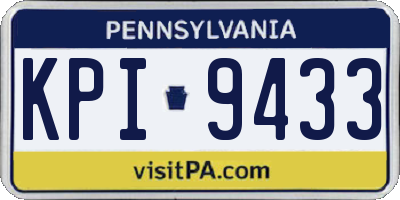 PA license plate KPI9433